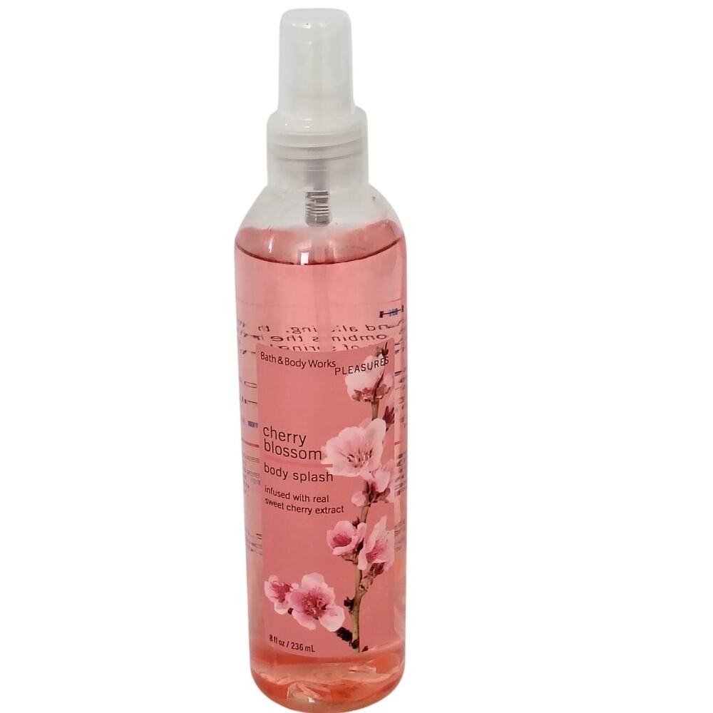 Bath & Body Works Pleasures Cherry Blossom Body Splash Spray 8 oz Original VTG